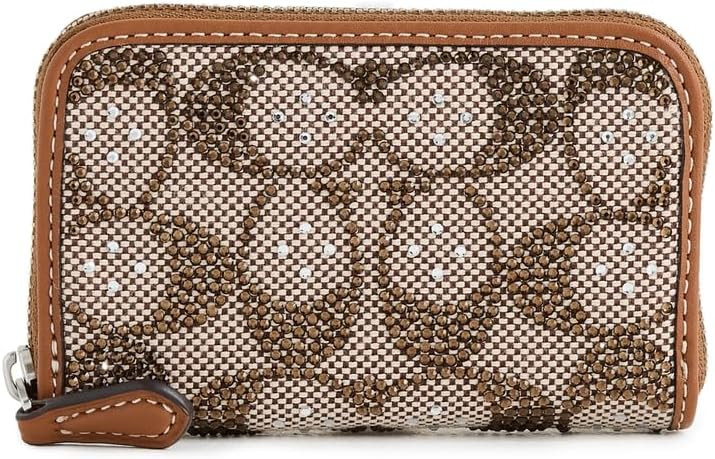 Coach Women's Crystal Signature Jacquard Small Zip Around Card Case | Amazon (US)