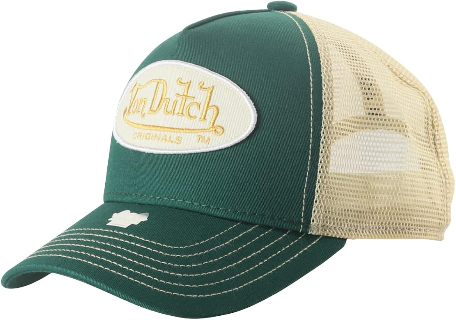 Von Dutch Trucker Cap Boston Green Tan Green Beige | Amazon (UK)