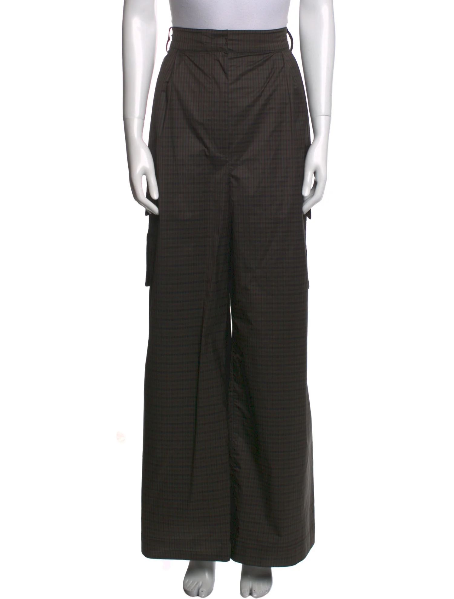 Houndstooth Print Wide Leg Pants | The RealReal