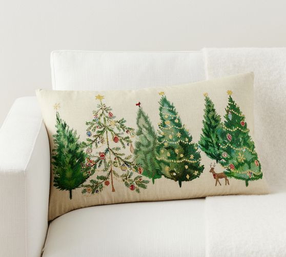 Christmas in the Country Lumbar Pillow Cover | Pottery Barn (US)