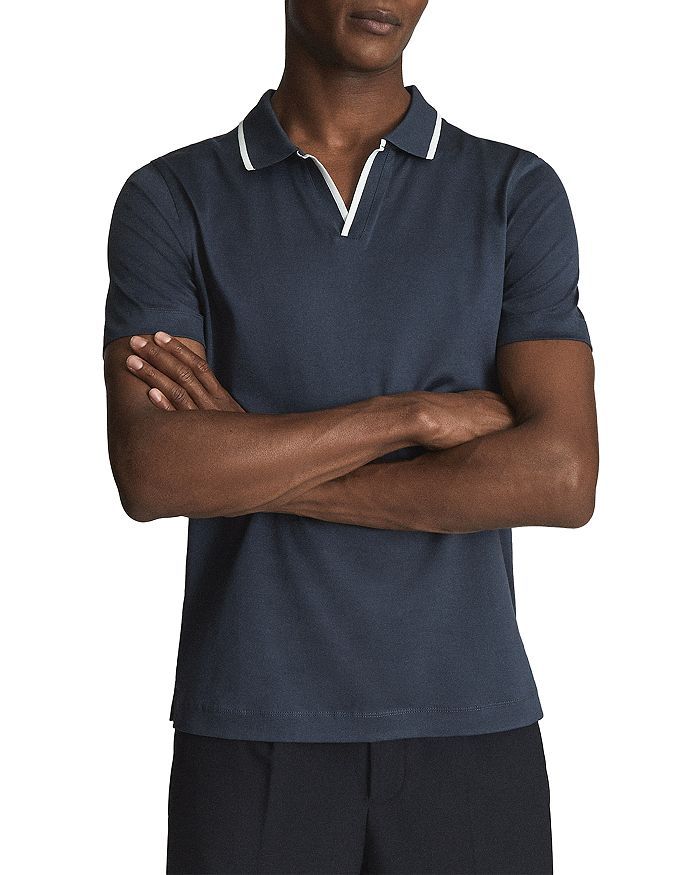 Murphy Cotton Tipped Regular Fit Open Collar Polo Shirt | Bloomingdale's (US)