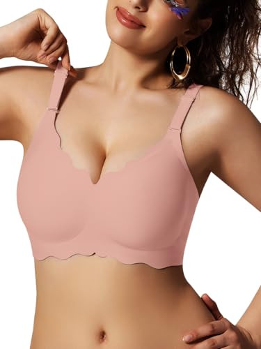 COCOMARTS Jelly Bras for Women No Underwire Scalloped Push Up Wireless Bralettes Seamless Soft Co... | Amazon (US)
