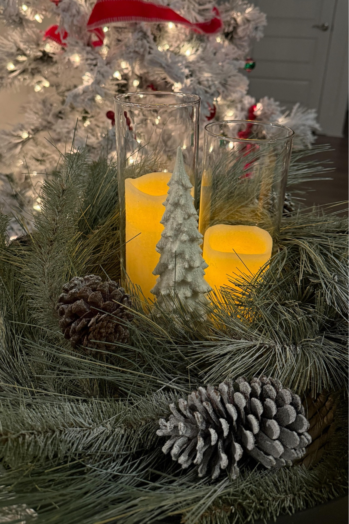 How to create a simple and elegant Christmas tray centerpiece 🤍🎄✨



Process:
• buy your favorite garland (make sure it can bend easily) 
• cut it to fit inside your tray 
• spray it with “snow spray” to give it that extra winter feel 
• pick out two tall candle holders (different heights gives it a nice design)
• find candles that fit inside (I opted for faux ones with a remote to easily turn them on and off without having to to remove them from the holders) 
• add an accent piece of decor (like the white tree I selected)
• ENJOY 🤍

Save for inspiration to make your own ✨



#LTKSeasonal #LTKHoliday