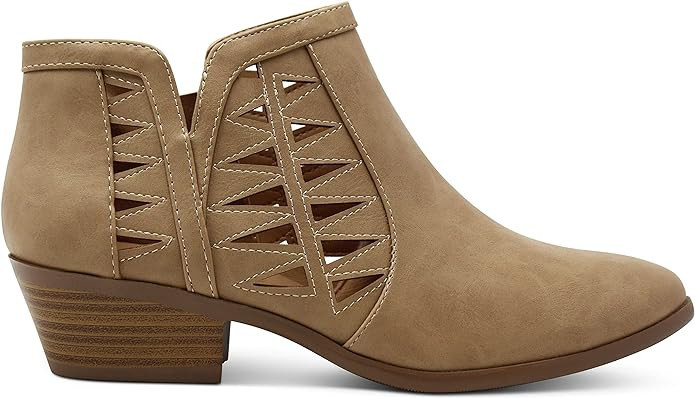 MARCOREPUBLIC Oslo Womens Perforated Cutout Chunky Shoes - Casual and Comfortable Ankle Booties &... | Amazon (US)