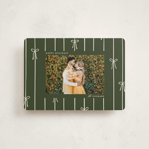 Lines Of Bows Holiday Petite Cards | Minted