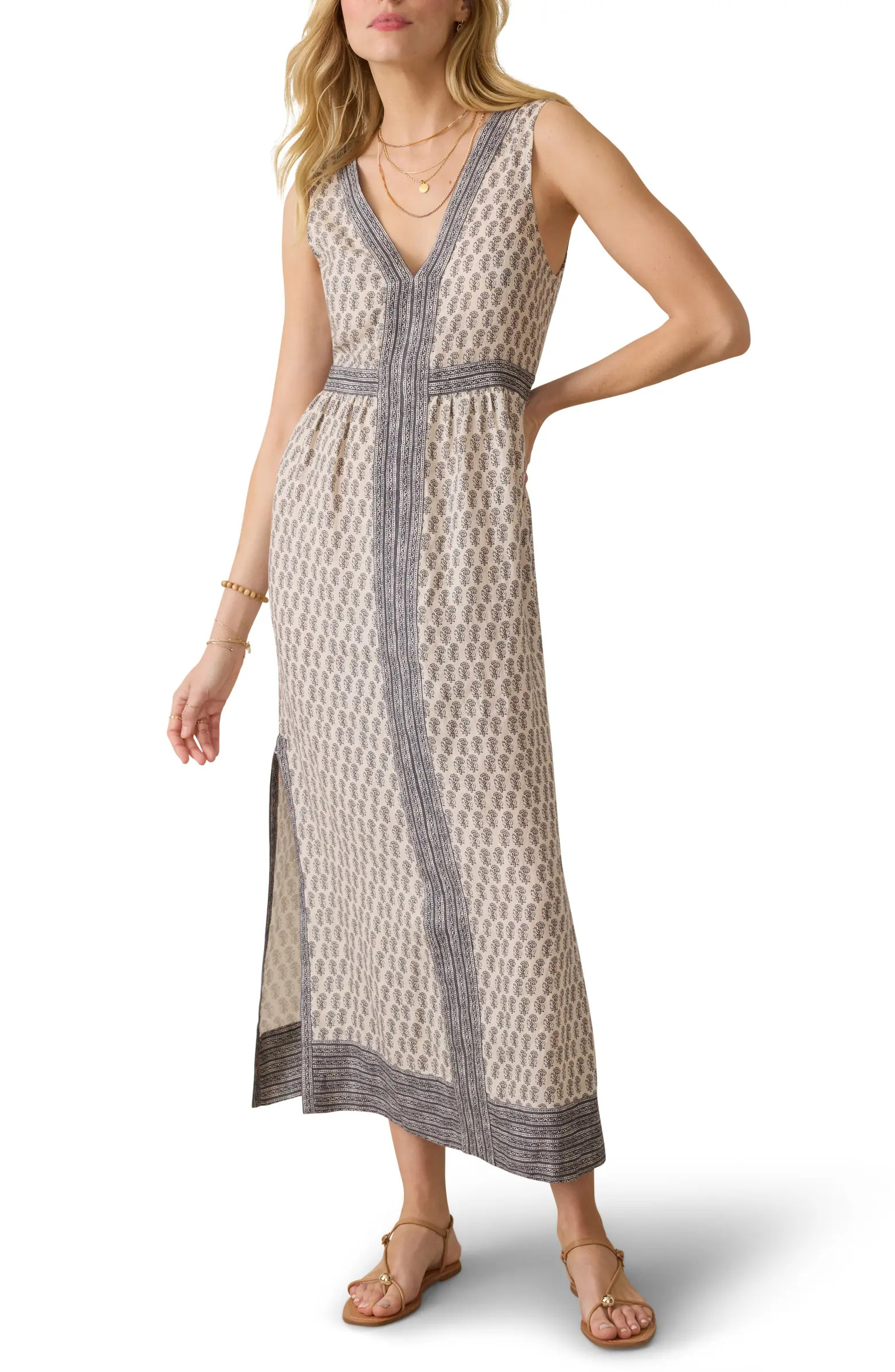 Faherty Macey Sleeveless Linen Maxi Dress | Nordstrom | Nordstrom