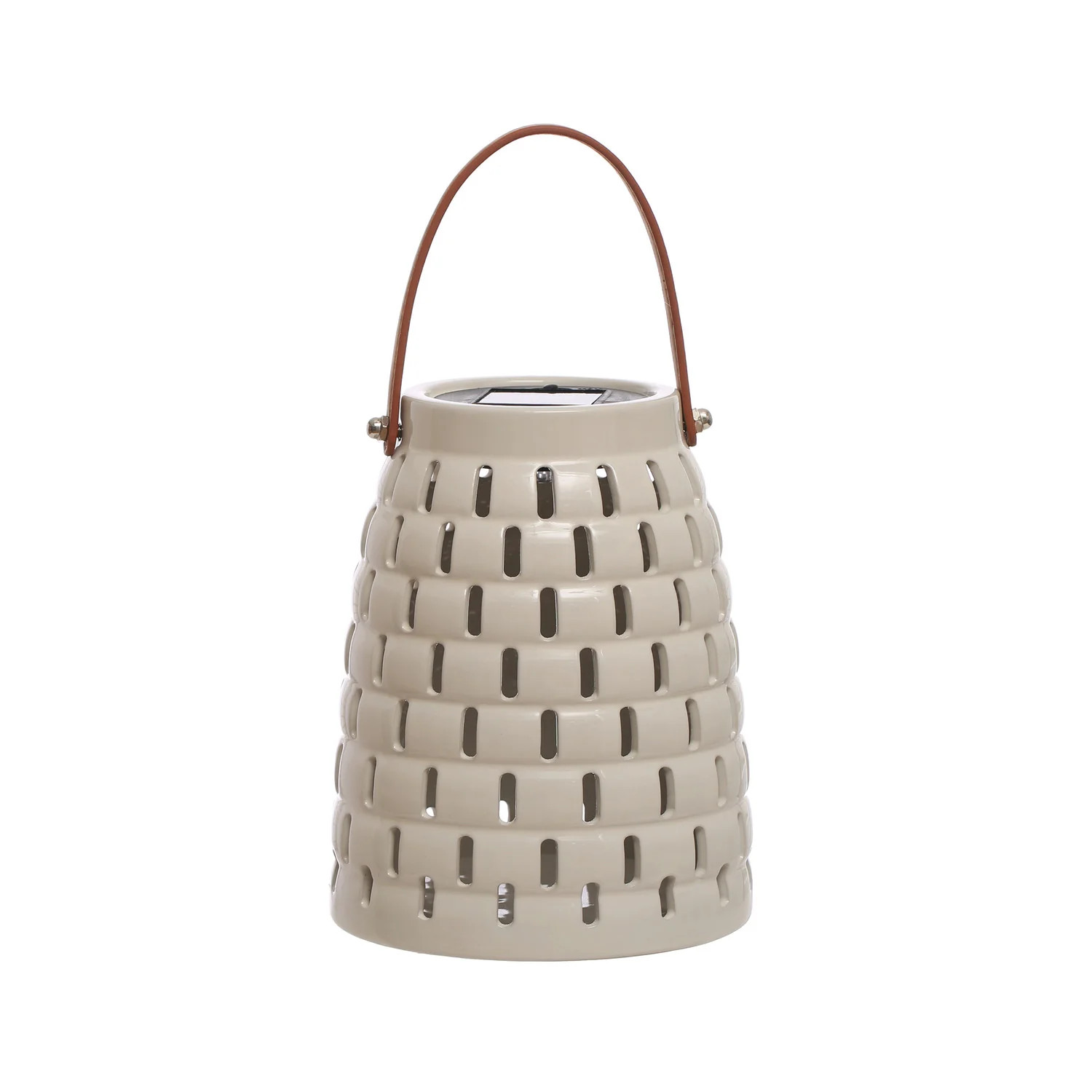 Stoneware Solar White Lantern | Modern Locke