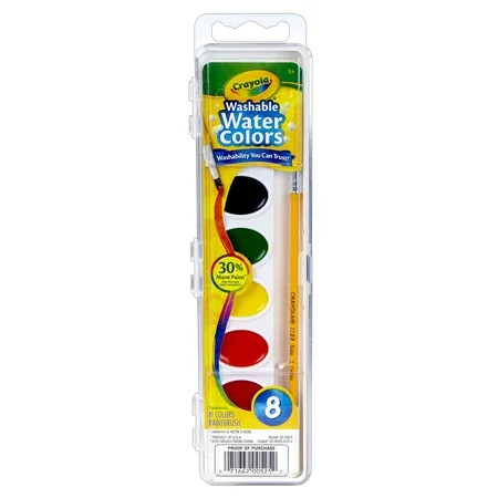 CrayolaÂ® Semi-Moist Washable Watercolor Set, 8 colors per set, 6 sets | Walmart (US)