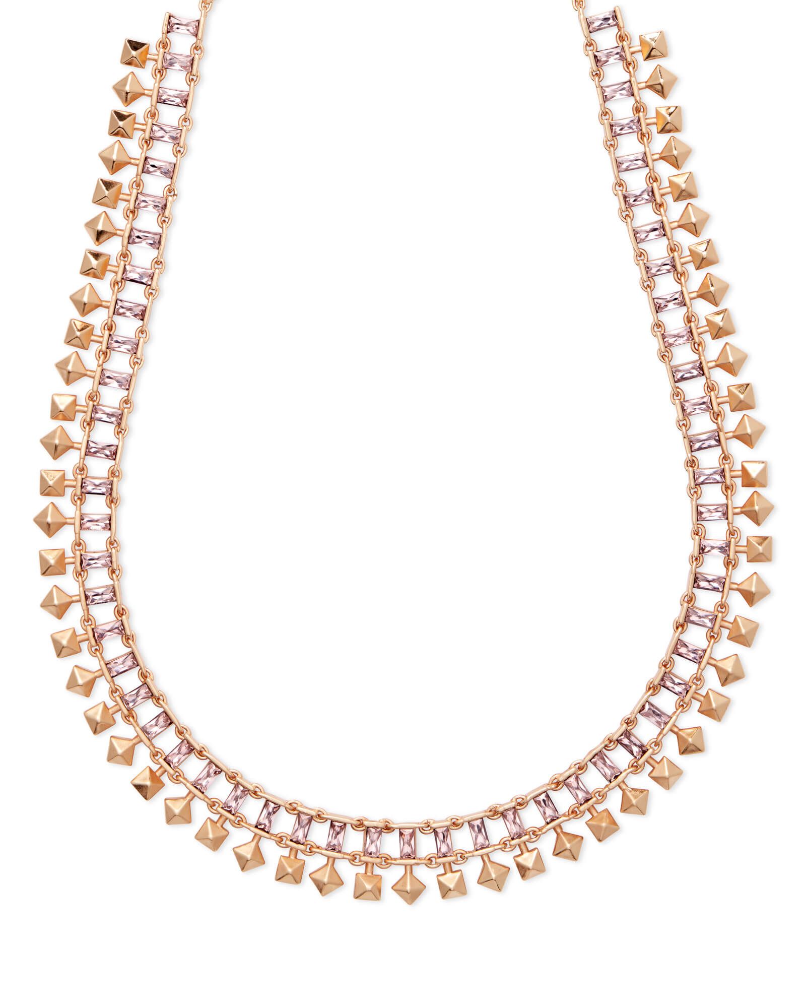 Oscar Rose Gold Choker Necklace in Blush Crystal | Kendra Scott