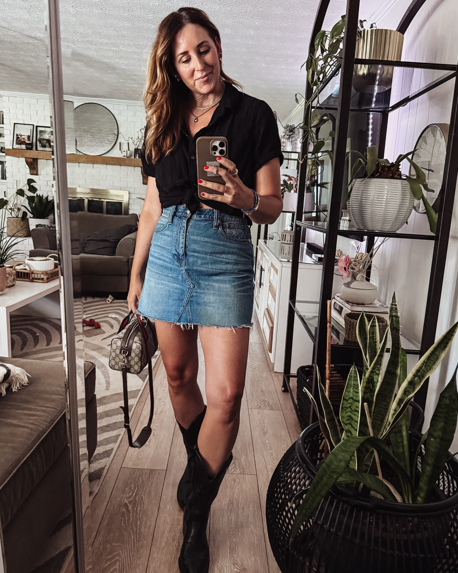 Summer concert outfit | Morgan Wallen concert | country concert | denim mini skirt | cowboy boots | 

Most of my outfit is thrifted / vintage leather cowboy boots / old shirt 

Similar items

#LTKootd #LTKmomlife #LTKOver40