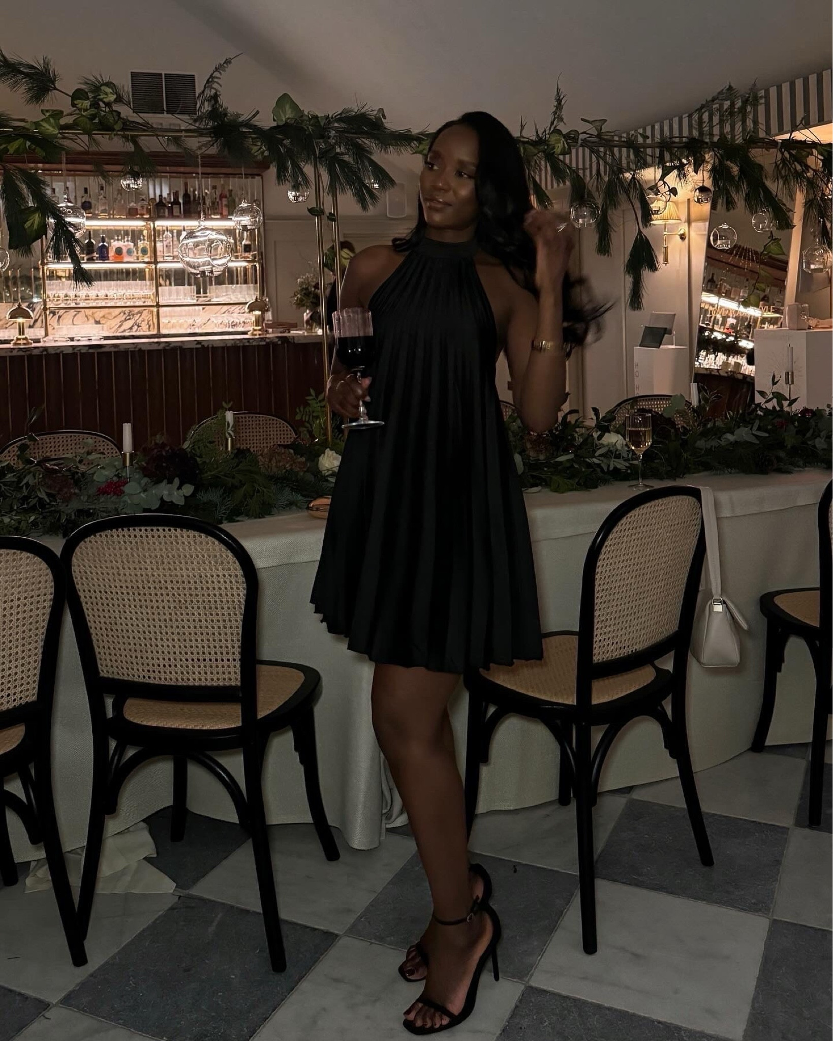 Little black dress, festive outfit, Mango, Abercrombie & Fitch, all black outfit,  Christmas party outfit, pleated mini dress, party outfit, festive style 

#LTKstyletip #LTKeurope #LTKSeasonal
