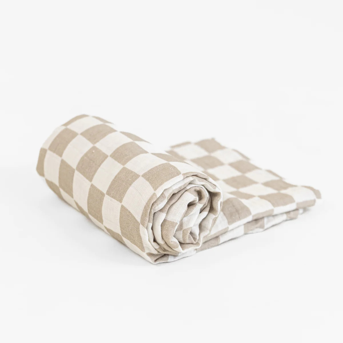 Tan Checker | Muslin Swaddle | Brixton Phoenix