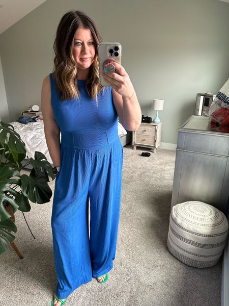 This jumpsuit is so good! It’s a stretchy, ribbed material with such great details. The price is amazing too  

#LTKmidsize #LTKover40 #LTKSpringSale