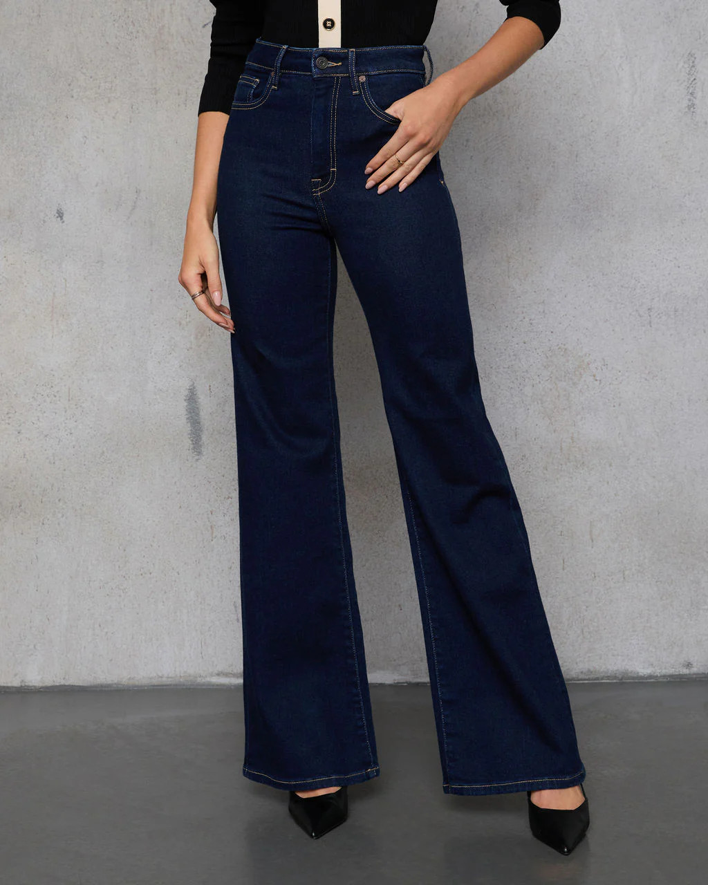 Jenna High Rise Wide Flare Jeans | VICI