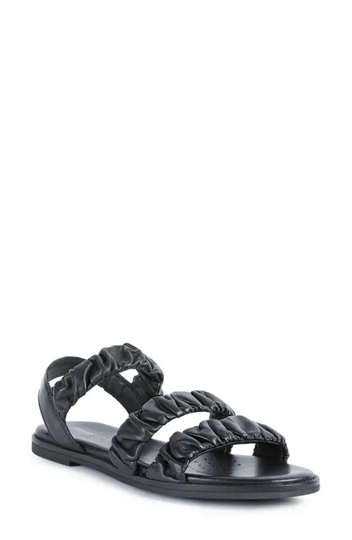 Geox Aileen Sandal in Black Oxford at Nordstrom, Size 7Us | Nordstrom