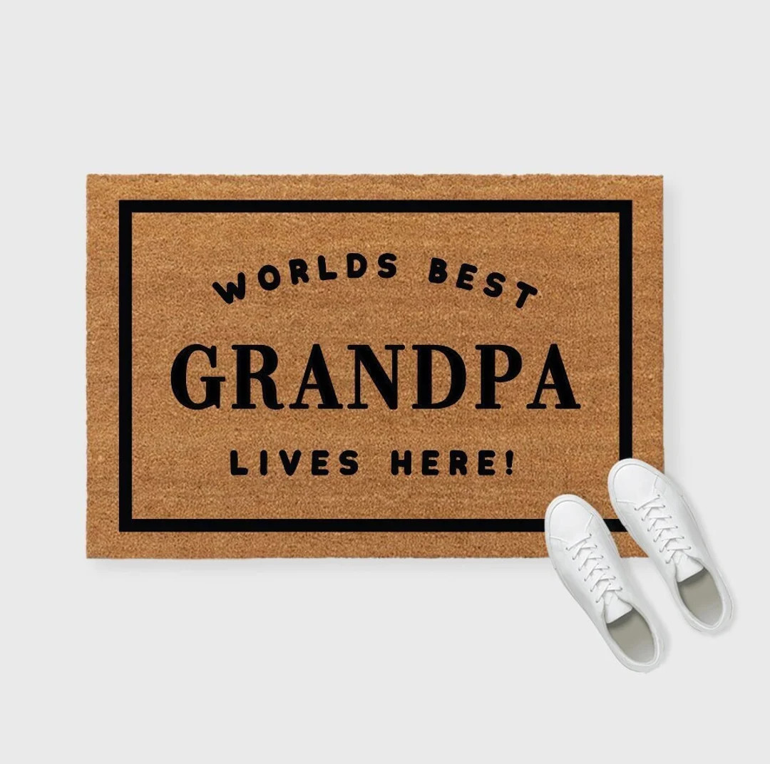 Custom Home of The World's Best Grandpa Doormat,Grandpa Doormat,Personalized grandparent gifts,Cu... | Etsy (US)