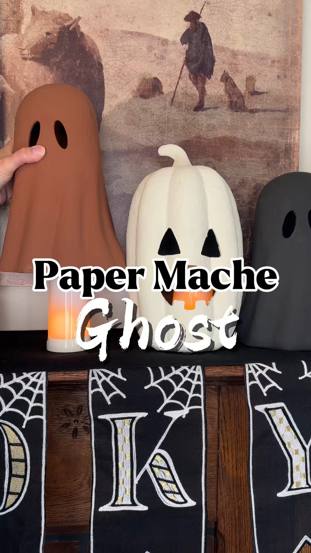 Paper Mache Ghost. #ghost #walmart #papermache #seasonaldecor #halloween 

#LTKSeasonal #LTKFamily #LTKHome