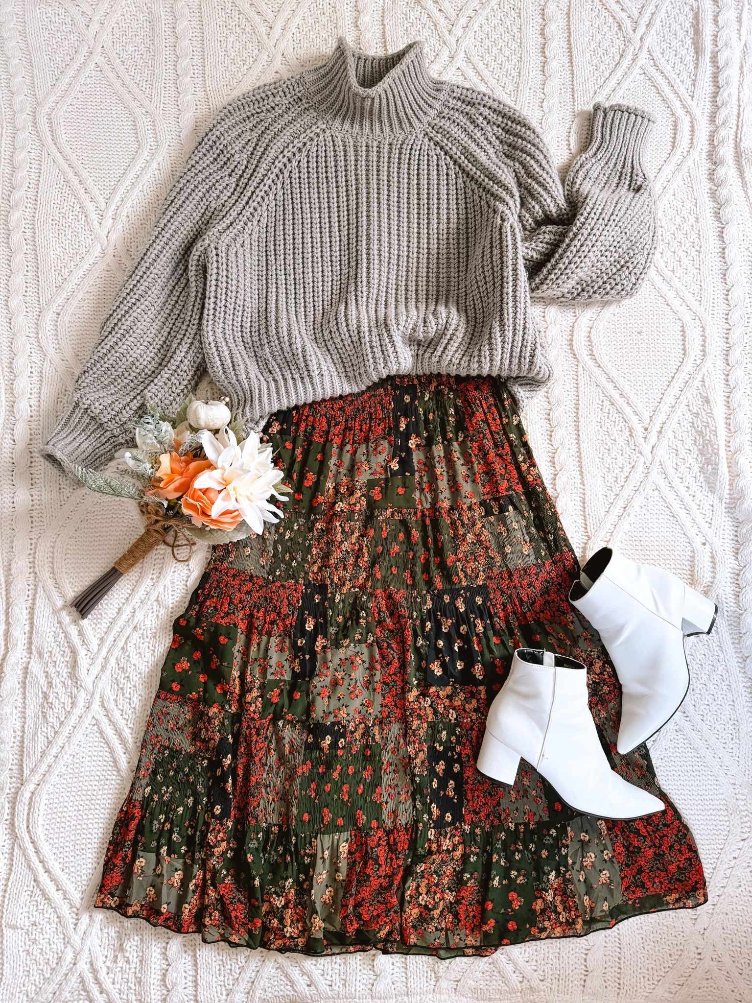 The is the cutest amazon fall skirt I ever did see! I sized up one size. The sweater runs true to size 

#LTKMidsize #LTKSeasonal #LTKBacktoSchool