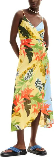 Tropical Wrap Midi Dress | Nordstrom