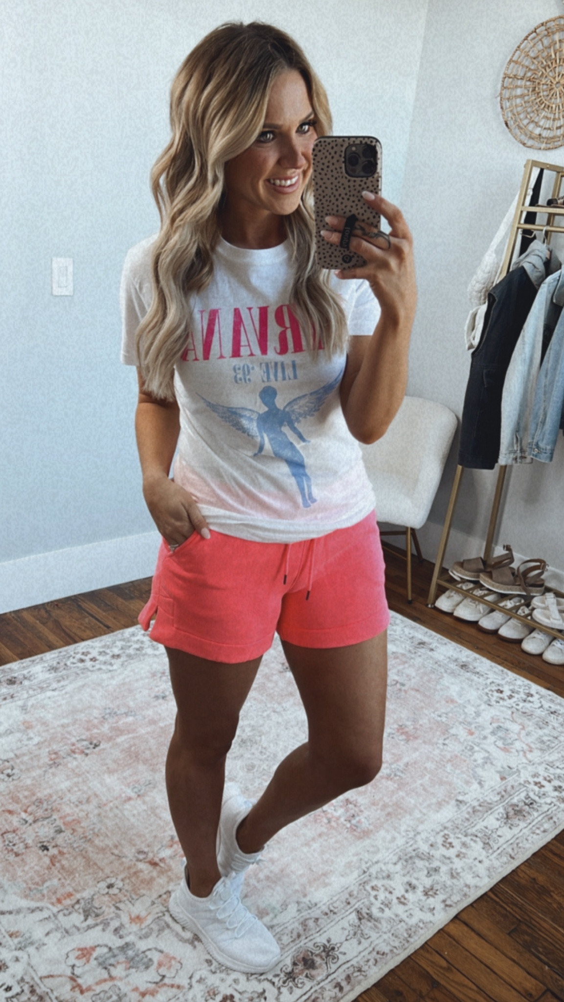 In my cozy, cool mom era: but make it fashionable! Nirvana band tee from Target paired with these coral comfy shorts also from Target. Errands outfit, mom outfit inspo, spring outfit, summer outfit, Target store finds

#LTKSeasonal #LTKfitness #LTKfindsunder50