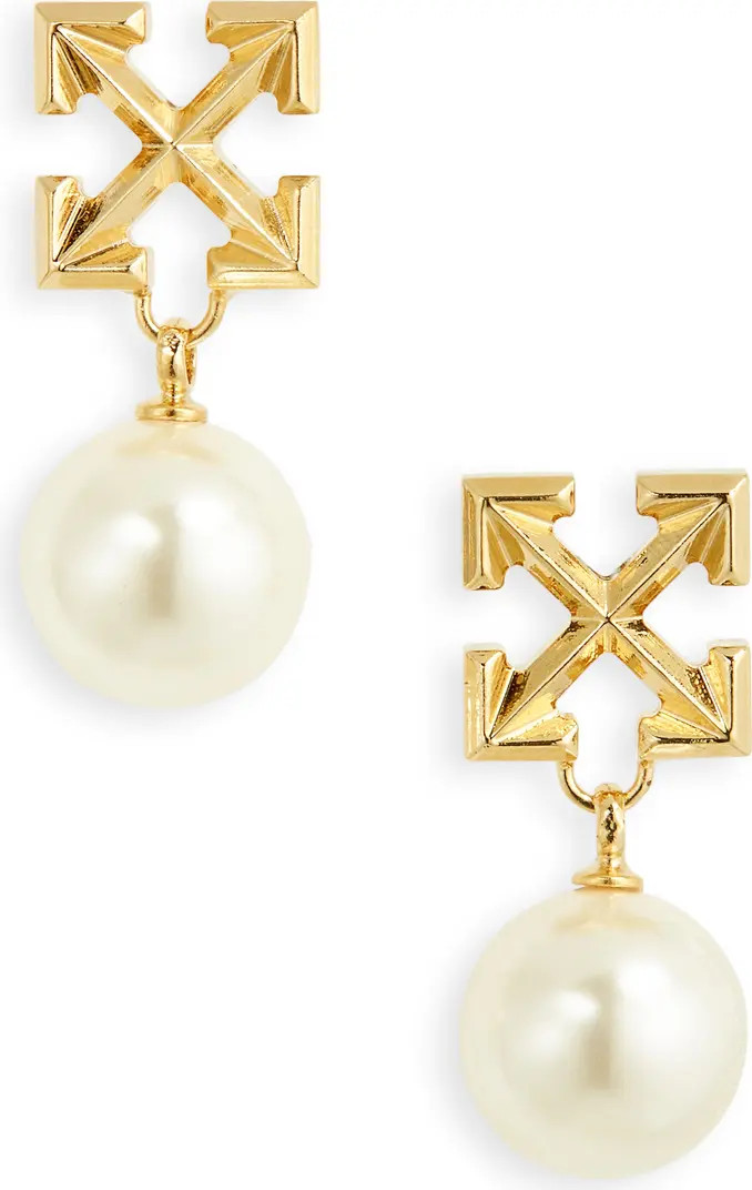 Arrows Imitation Pearl Drop Earrings | Nordstrom