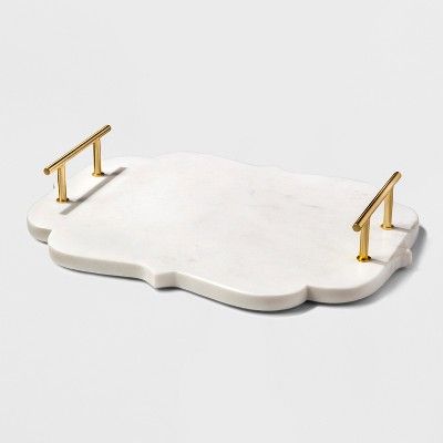 Serving Tray Marble with Gold Handles - Threshold™ | Target