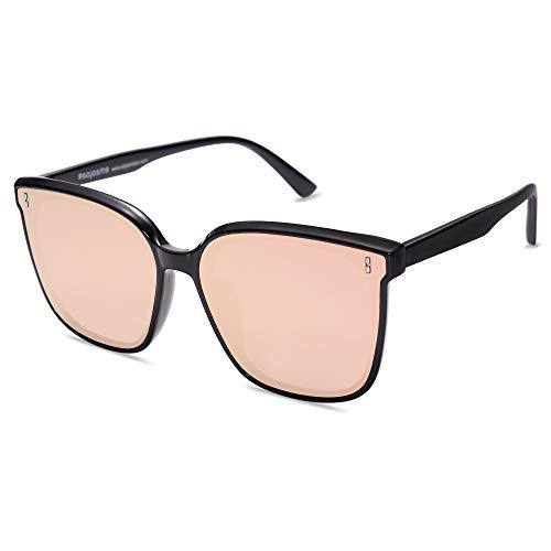 SOJOS Sunglasses for Women Men Vintage Style Shades SJ2157,Black/Pink | Amazon (US)