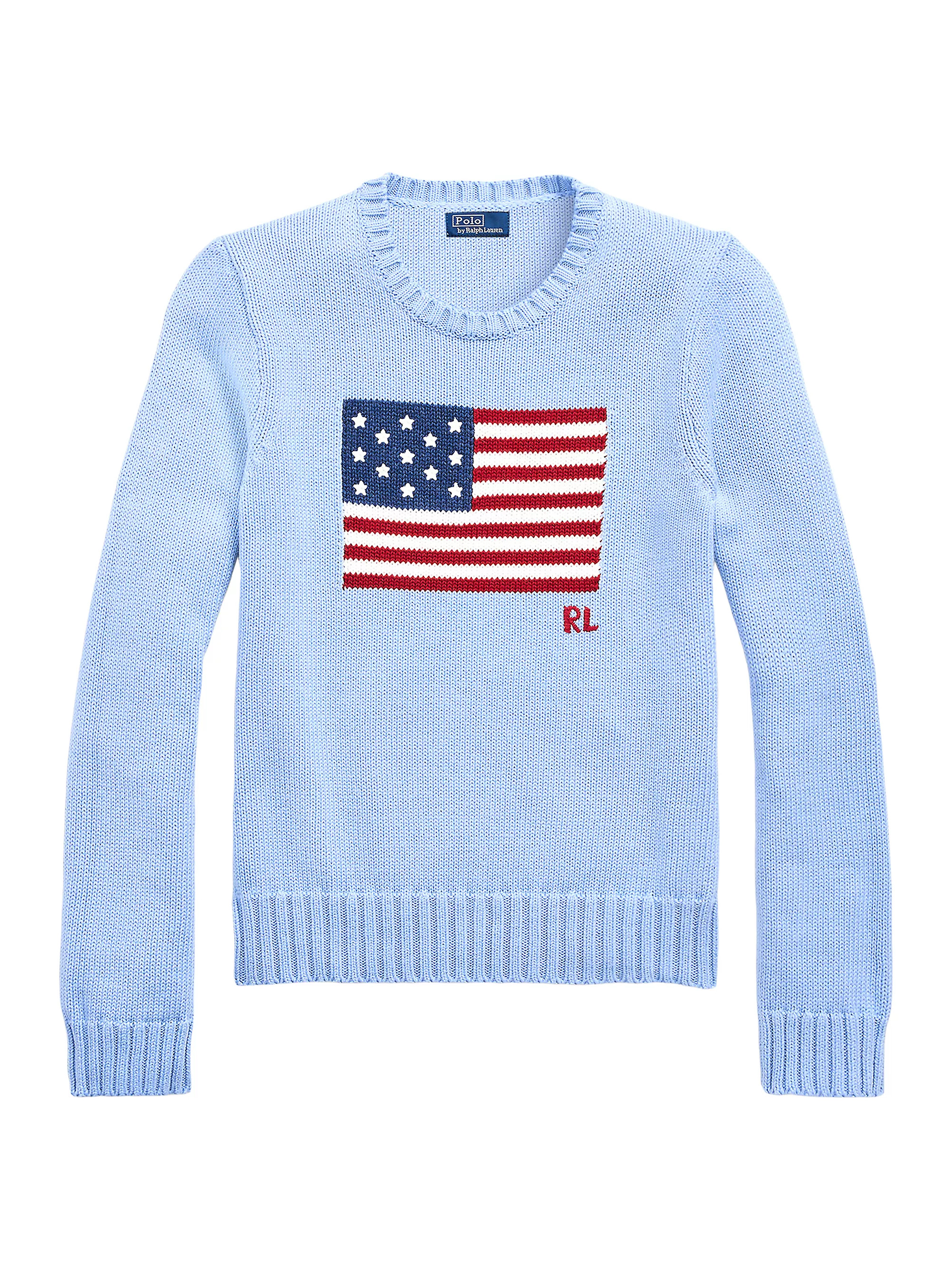 American Flag Cotton Crewneck Sweater | Saks Fifth Avenue