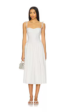 MORE TO COME Theresa Midi Corset Dress in Ivory from Revolve.com | Revolve Clothing (Global)
