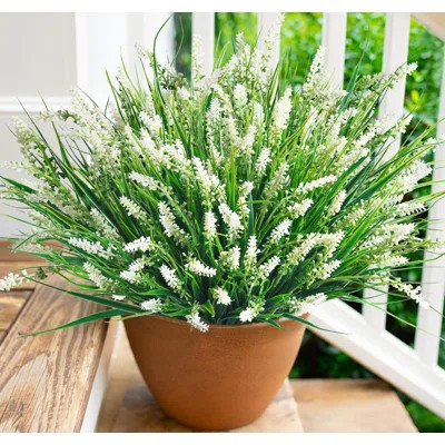 Artificial Fake Outdoor Plants Flowers For Summer Decoration,10 Bundles Faux Plastic Tall Monkey Grass Greenery UV Resistant Realistic For Home Outsid | Wayfair North America