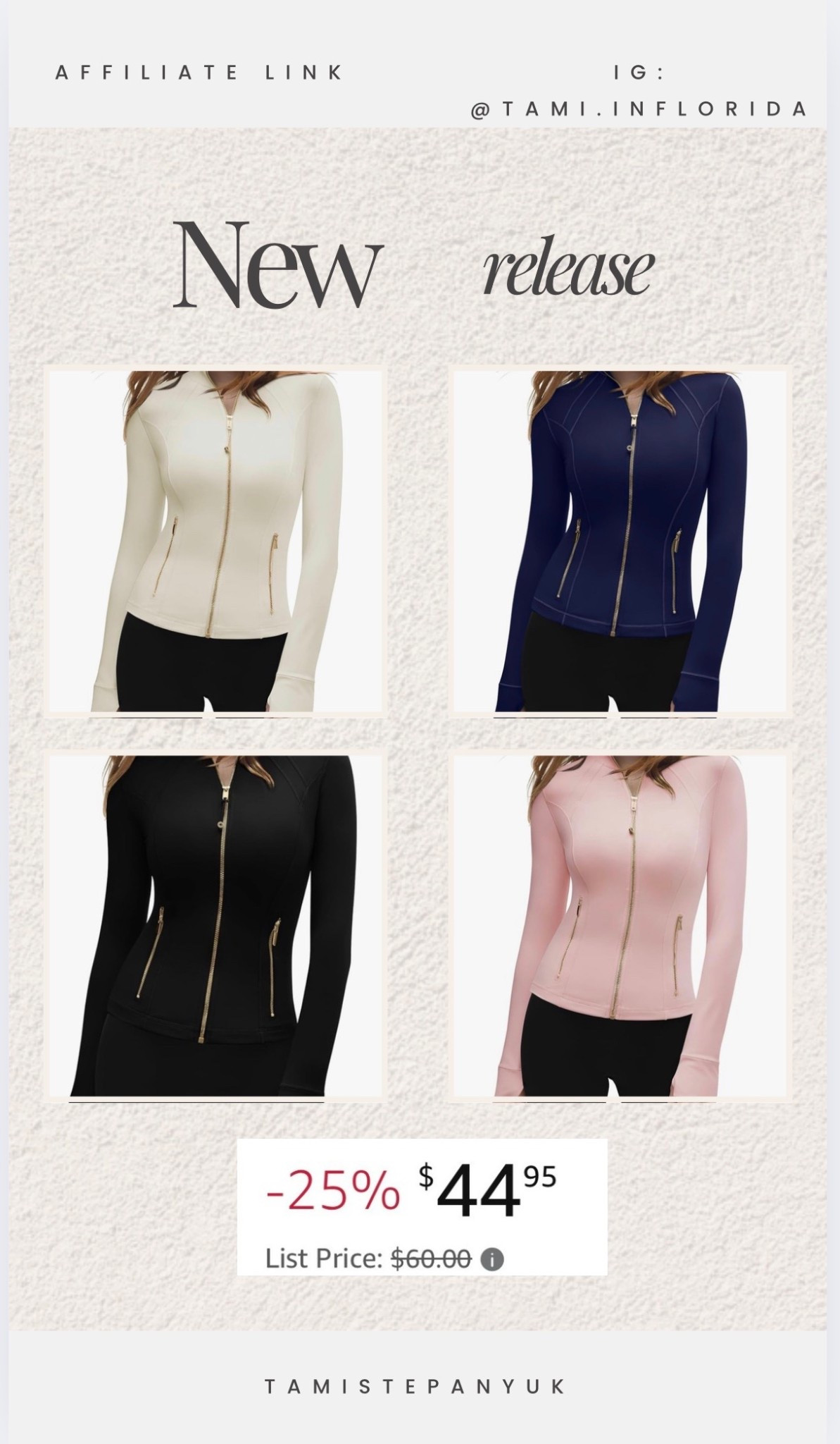 🖤 New Amazon Release Alert! 🤍
These zip-up jackets are so flattering — soft, sculpting, and under $45 right now (25% off)!
Perfect for errands, coffee runs, or layering with leggings — they look way more expensive than they are 👏🏼
✨ Tap to shop all colors before they sell out!

#LTKFind #LTKAmazonFashion #LTKunder50 #LTKstyle #AmazonFashionFinds #LTKSaleAlert #LTKactivewear #fallstyle #AmazonNewRelease #LTKfitstyle

#LTKSaleAlert #LTKStyleTip #LTKActive