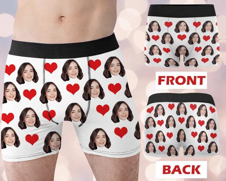 Personalized Boxers for Husband/Boyfriend, Custom Anniversary/Birthday/Valentines Day Gift, Print... | Etsy (US)