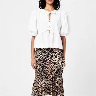 Ganni Peplum Top Ld00 | Flannels UK