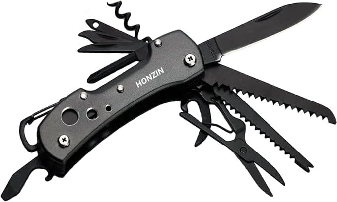 HONZIN Swiss Style Multi Function Pocket Knife - for Every Day use Including Outdoor Survival Fis... | Amazon (US)