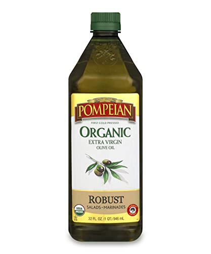 Pompeian USDA Organic Robust Extra Virgin Olive Oil, Contains Polyphenols, First Cold Pressed, Full-Bodied Flavor, Perfect for Salad Dressings & Marinades, 32 FL. OZ | Amazon (US)