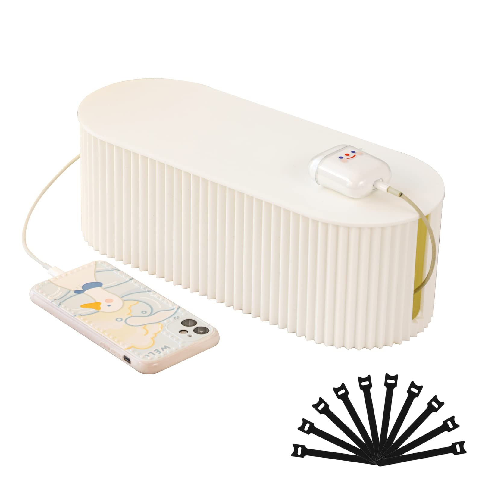 FABROK Cable Management Box with 10 Cable Ties, Organizer Box for Power Strips, Surge Protectors,... | Amazon (US)