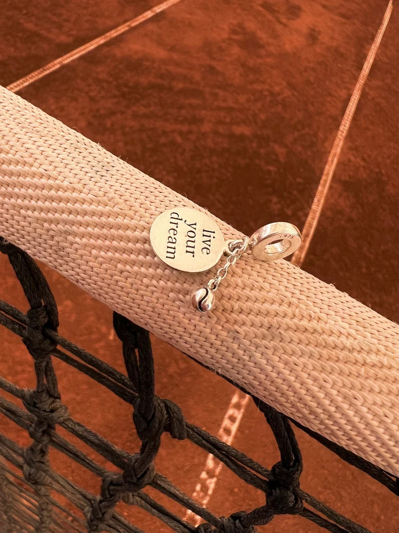 Tennis Charm tennis Courttennis Racket Necklace,sterling Silver Tennis Charm Pandora,tennis Jewel... | Etsy (US)