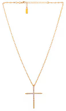 Natalie B Jewelry Kinna Cross Necklace in Gold from Revolve.com | Revolve Clothing (Global)