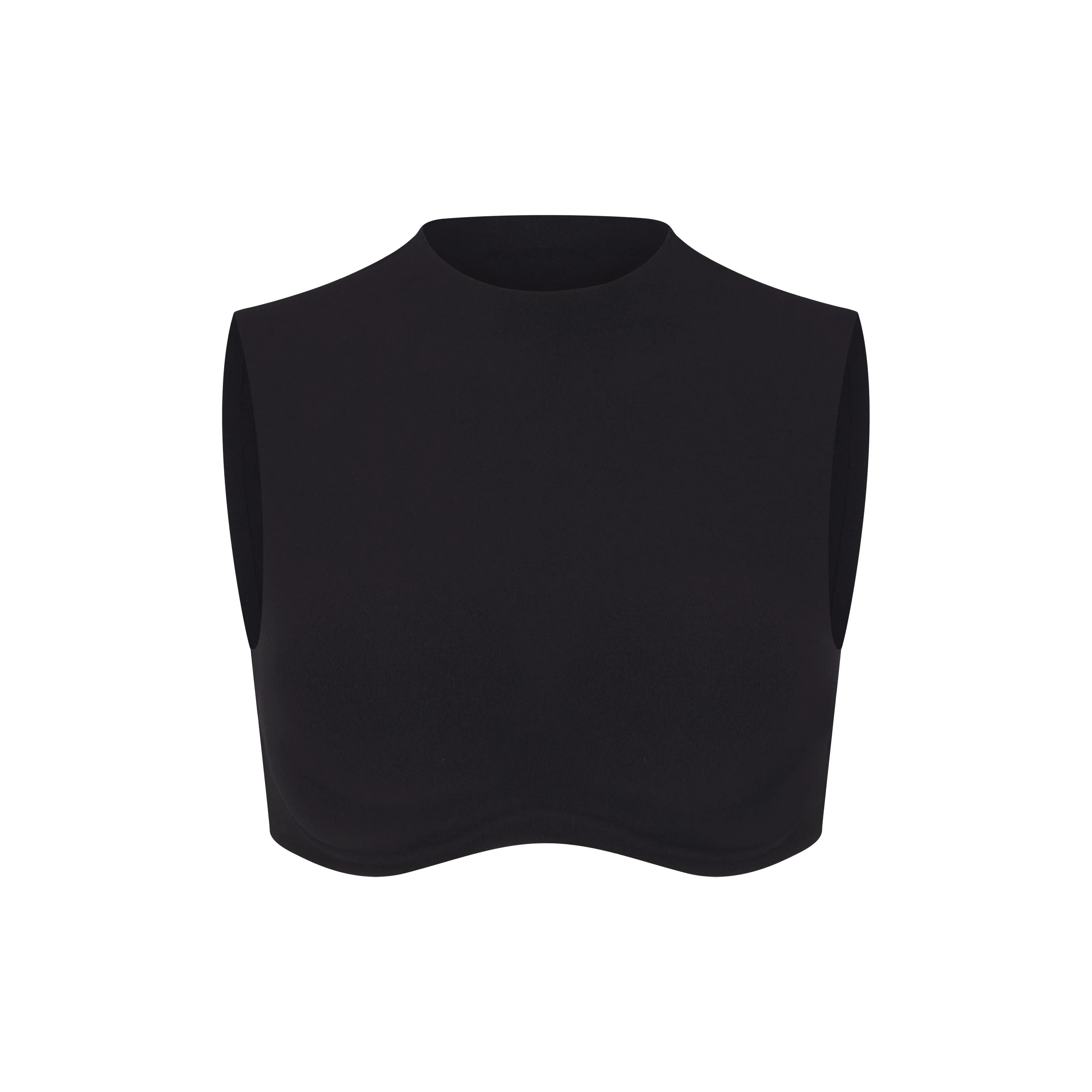 NikeSKIMS STUDIO STRETCH MOCK NECK BRA TOP | OBSIDIAN | SKIMS | SKIMS (US)