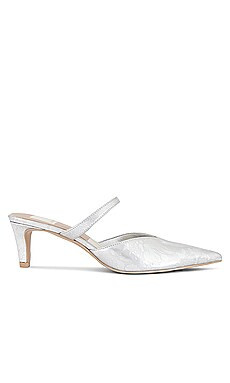Dolce Vita Knaika Mid Mule in Silver from Revolve.com | Revolve Clothing (Global)