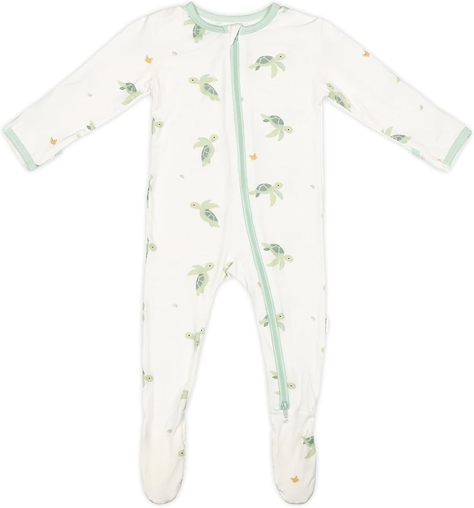 Bamboo Jersey Baby Zipper Footie Pajamas, Baby Boy, Baby Girl, Unisex, Soft & Stretchy, 0-9 Months b | Amazon (US)