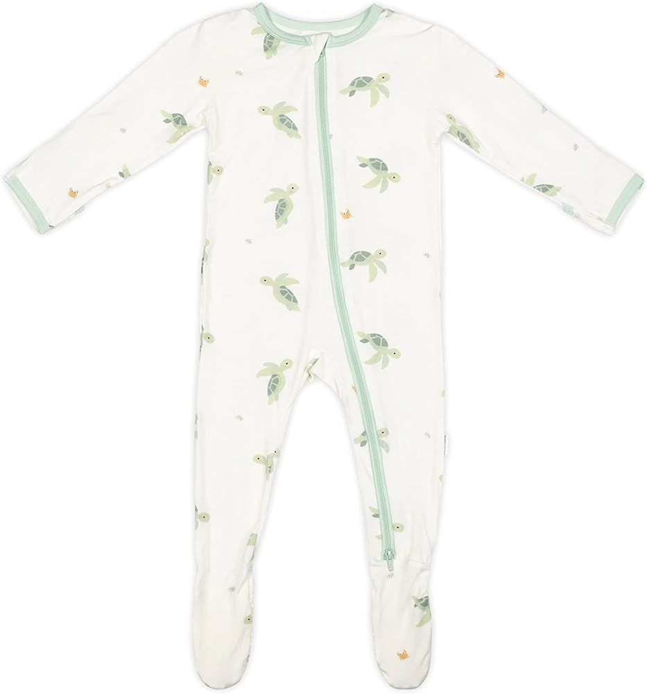 Bamboo Jersey Baby Zipper Footie Pajamas, Baby Boy, Baby Girl, Unisex, Soft & Stretchy, 0-9 Months b | Amazon (US)