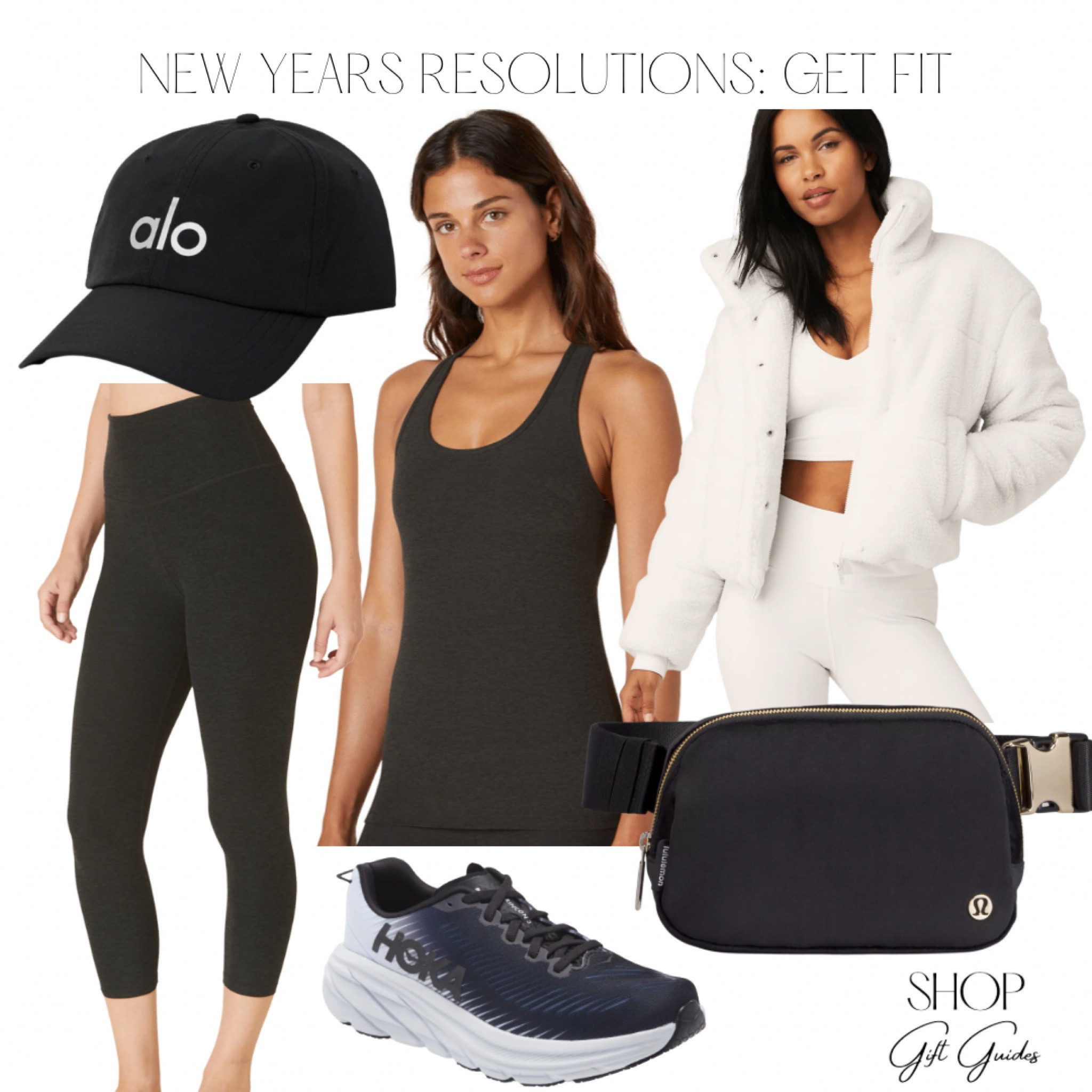 If your New Year’s resolution is to be more active, this outfit is for you! The lululemon crossbody is such a game changer to bring to the gym! Hoka running shoes are highly rated and so comfortable! Who doesn’t love a great fitted breathable tank and high waisted leggings for a power yoga session or incline walk on the treadmill? I’m also loving this cropped jacket to throw on over your shirt after a workout when it’s chilly out! And lastly this Alo yoga hat is simple but trendy! Seeing this all over lately and a great way to add a finishing touch to a cute gym outfit plus goes with everything! 

#LTKstyletip #LTKFind #LTKfit