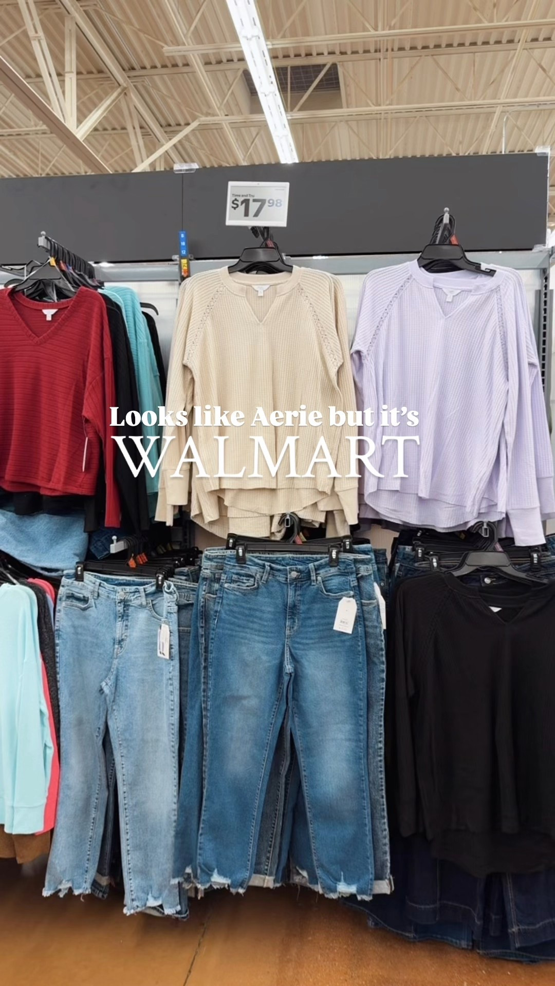 I’m absolutely loving this new waffle knit top that is under $20 and giving me total Aerie vibes!! It’s soooo good!!!
⬇️⬇️⬇️
Top size small
Jeans size 6 regular 

#LTKootd #LTKFindsUnder50 #LTKFindsUnder100