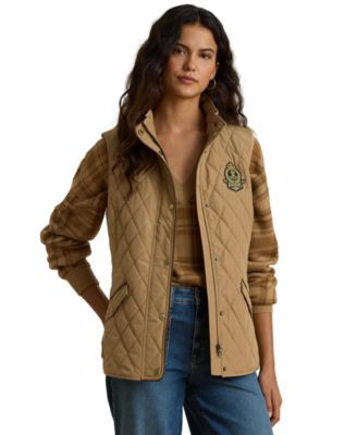 Lauren Ralph Lauren Women's Crested Vest - Classic camel | Macy's