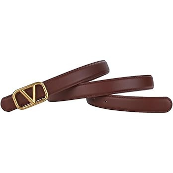 Women's Casual Genuine Leather Belts For Jeans Dress Set Coat Pants, Fashion Waist Belts With V-S... | Amazon (US)