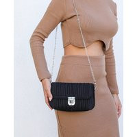 Black Crossbody Purse With Chain Strap, Evening Clutch Purse, Plastic Canvas Purse, Small Shoulder Bag, Small Evening Purse, Chain | Etsy (US)