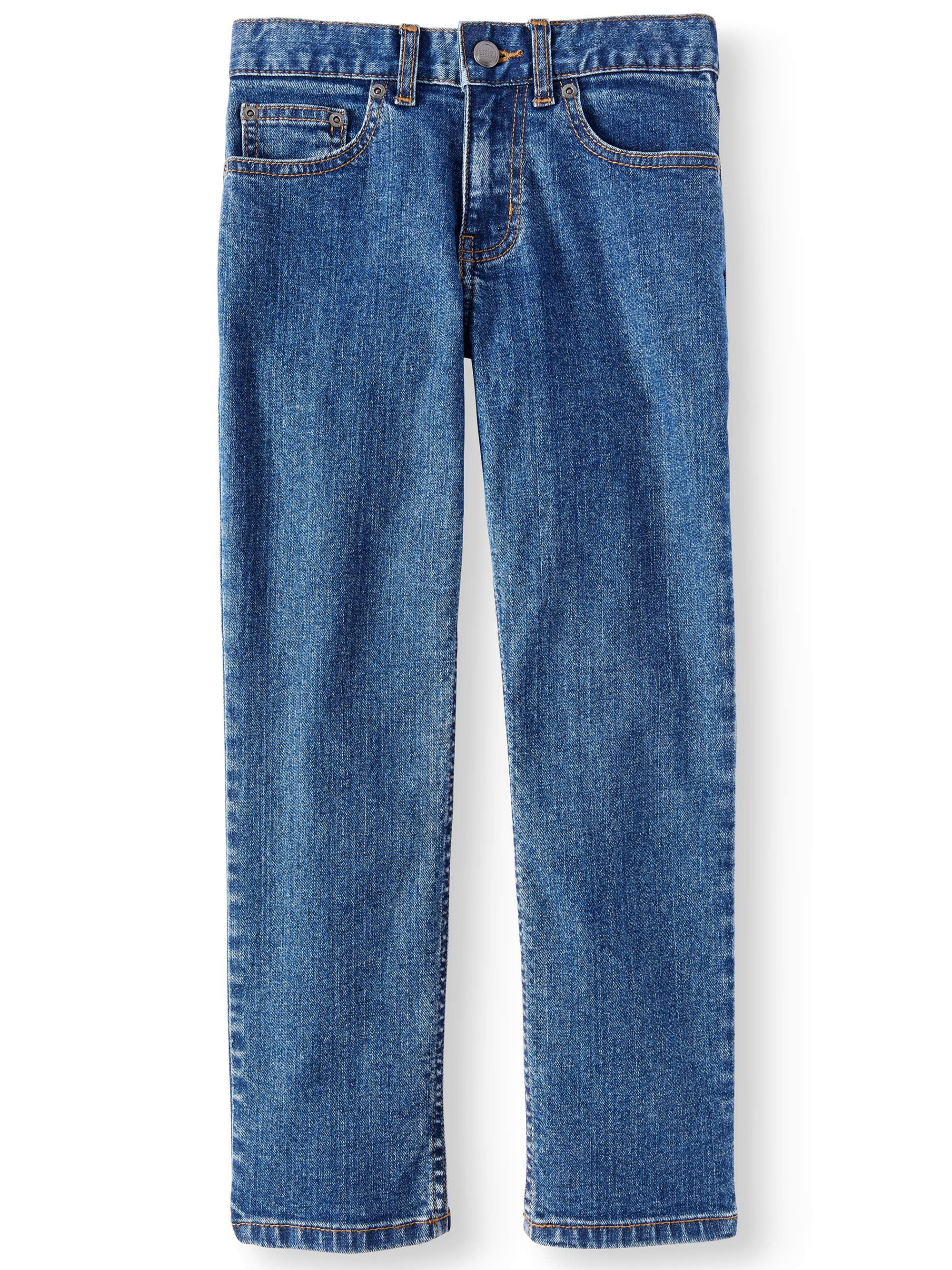 Wonder Nation Boys Straight Denim Jeans, Sizes 4-18 & Husky | Walmart (US)