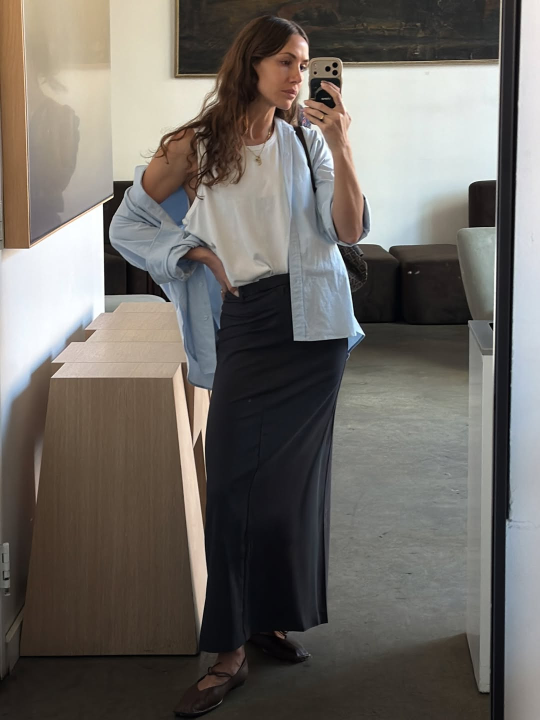 Light and airy maxi skirt outfit for the summer seaon. 

 #LTKootd #LTKWorkwear #LTKTravel