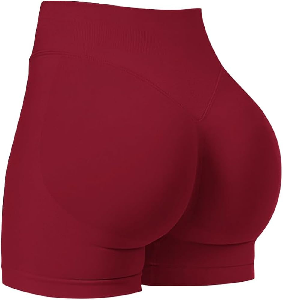 Womens Impact Gym Cycling Shorts Hidden Scrunch Bum Butt Lifting High Waisted 4.5" Seamless Booty... | Amazon (UK)
